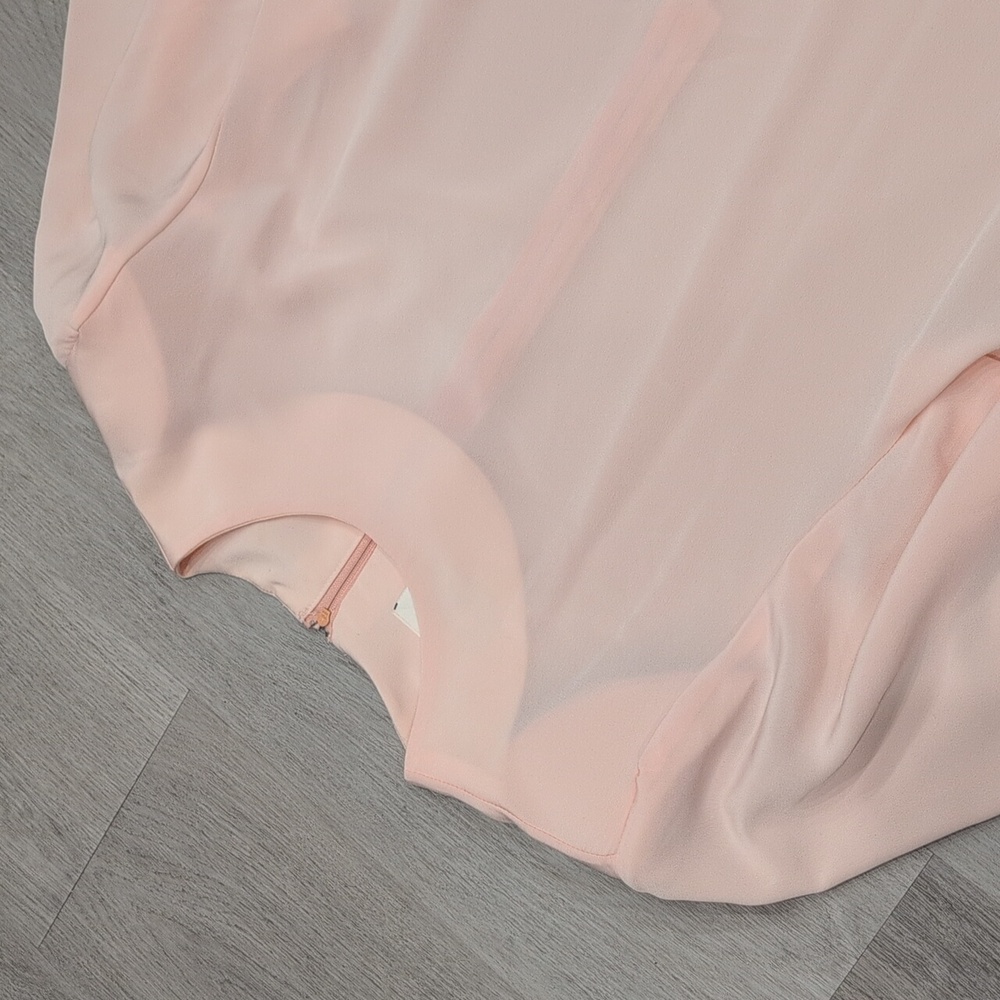 Lori Toronto Elegant Light Pink 3/4 Sleeve Tiered Midi Dress Size M - Picture 7 of 10
